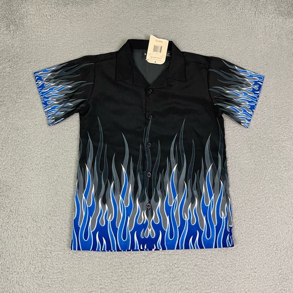 vintage flame button up shirt - Picture 2 of 4